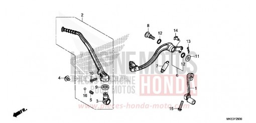 PEDALE/BIE. DE DEMARREUR DE KICK CRF450RH de 2017